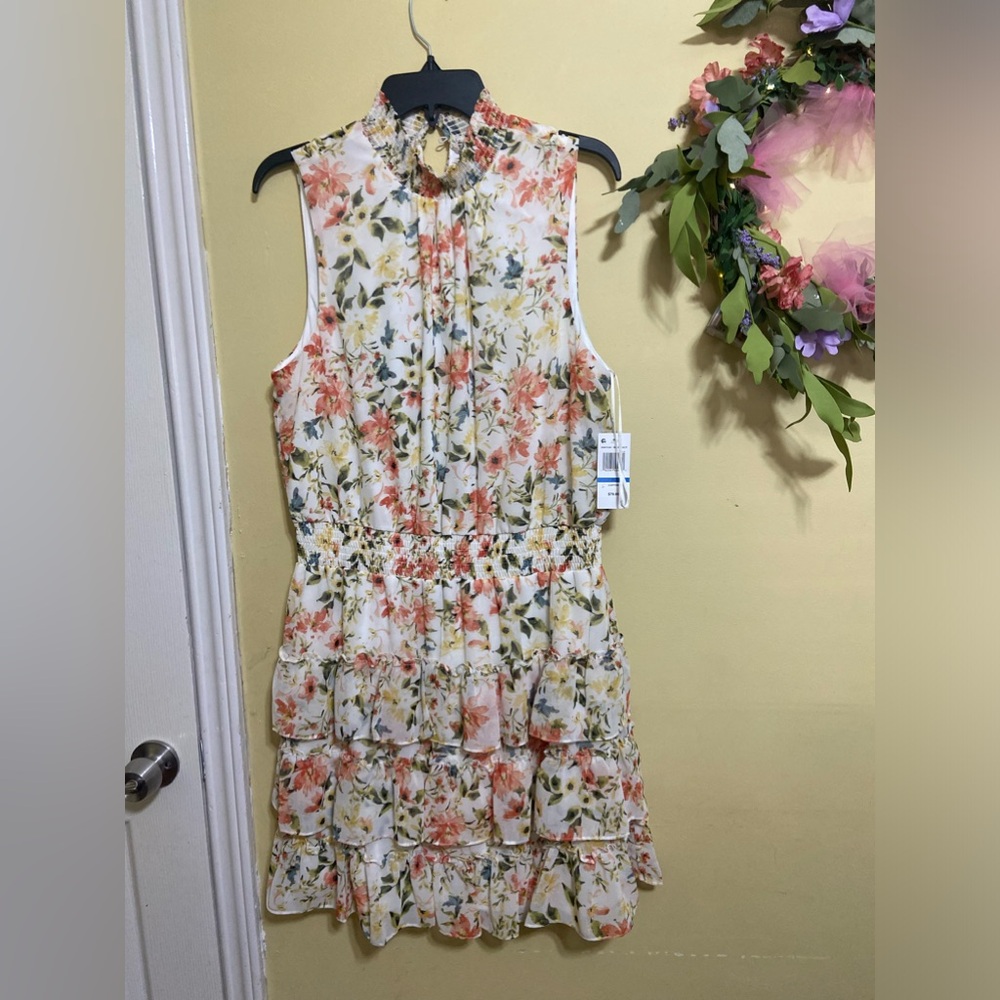NWT Woman’s sleeveless ruffle dress.